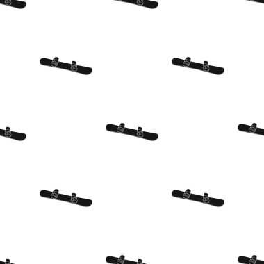 Snowboard.Extreme spor tek simge siyah stil vektör simge stok çizim web içinde.