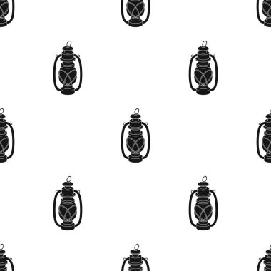 Taşınabilir gaz lambası. Afrika safari tek simge siyah stil vektör simge stok çizim web içinde.