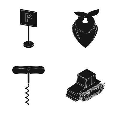 taşıma, alkol ve veya web simge siyah stil içinde. moda, tarım simgeler koleksiyon küme..