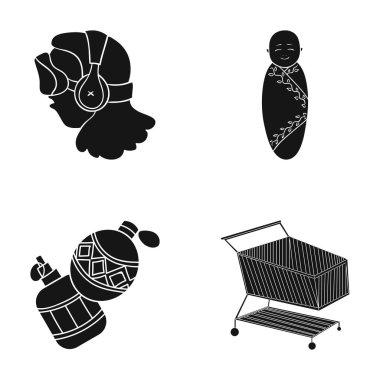 mağaza, ürünleri, ulaşım ve diğer web simge siyah style.liquid, tasarım, bebek arabası, küme koleksiyon simgeler.