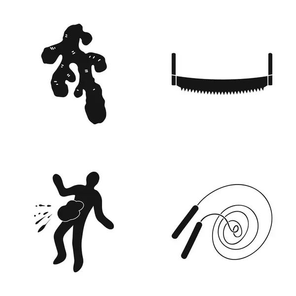 Sport, investigation, équipement et autres icônes web en noir style.play, occupation, boucles, icônes de sport dans la collection set . — Image vectorielle