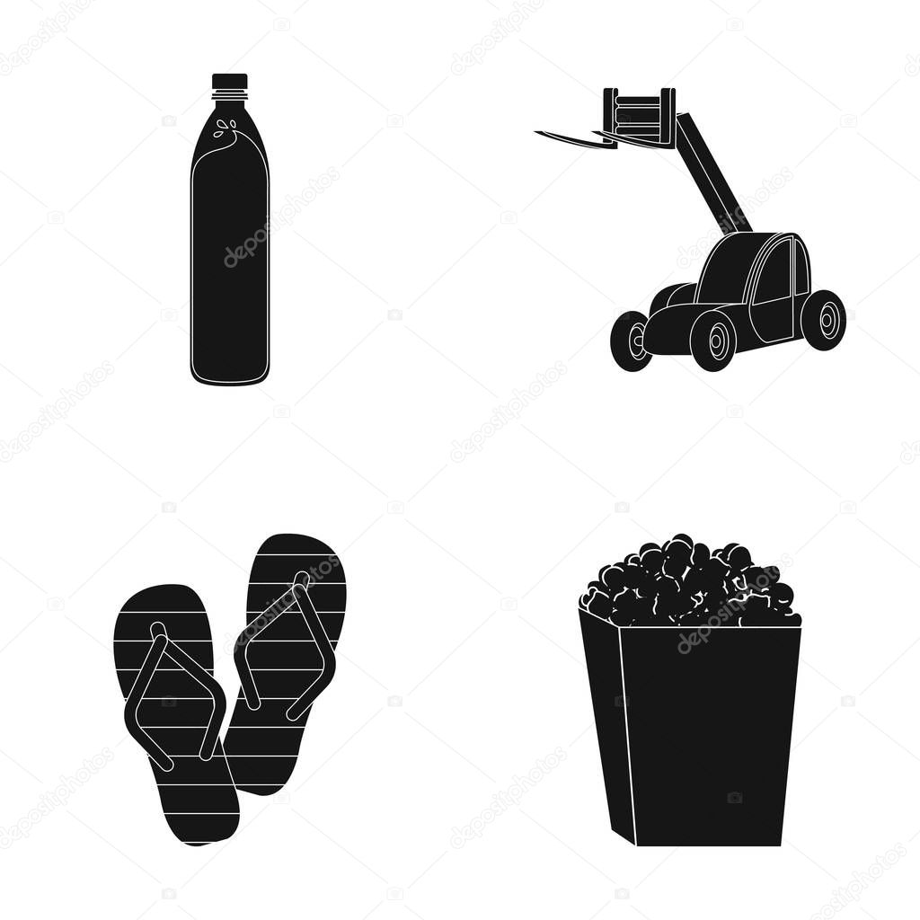 export, ecology, industry and other web icon in black style.garbage, waste, piling, icons in set collection.
