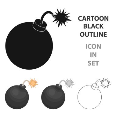 Korsan el bombası simgesi beyaz arka plan üzerinde izole karikatür tarzı. Korsanlar sembol stok vektör çizim.