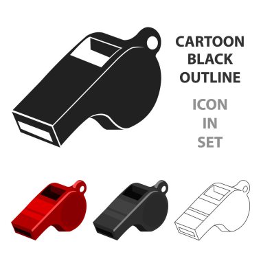 Düdük simgesi karikatür. Büyük fitness, sağlıklı, egzersiz karikatür simgesinden tek spor.