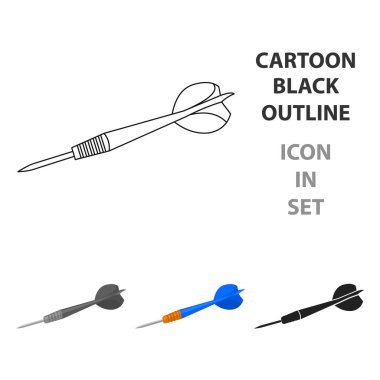 Dart simgesi karikatür. Büyük fitness, sağlıklı, egzersiz karikatür simgesinden tek spor.