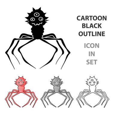 Beyaz arka plan üzerinde izole karikatür tarzı simgesini kırmızı virüs. Virüsler ve bakteriler sembol stok vektör çizim.