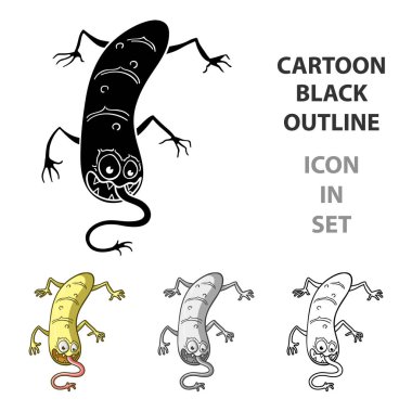 Sarı virüs simgesi beyaz arka plan üzerinde izole karikatür tarzı. Virüsler ve bakteriler sembol stok vektör çizim.