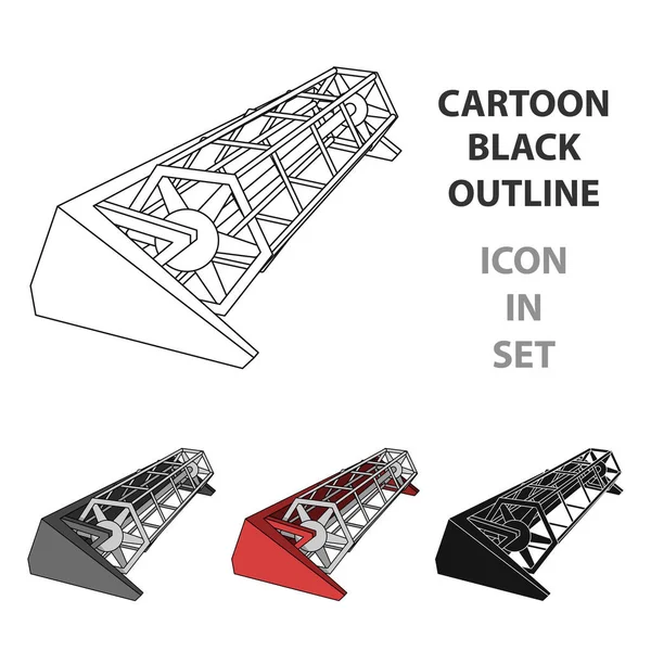 Metal eki traktör hasat için. Modern Tarım makineleri. Resimde çizgi film tarzı vektör simge stok Tarım makineleri tek simge.
