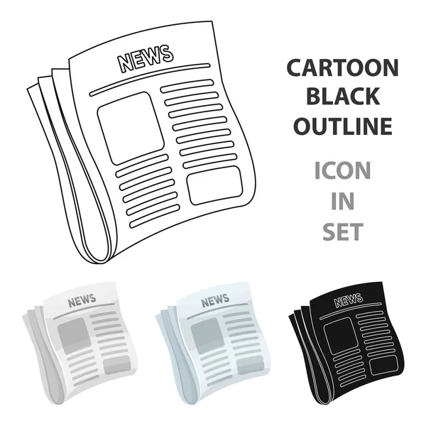 Gazete, haber. Kağıt, olayı araştırıyor bir dedektif kapak için. Resimde çizgi film tarzı vektör simge stok Dedektif tek simge.