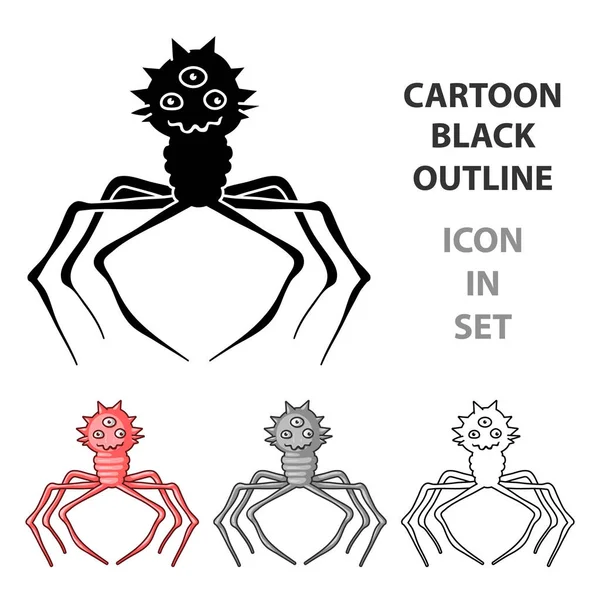 Beyaz arka plan üzerinde izole karikatür tarzı simgesini kırmızı virüs. Virüsler ve bakteriler sembol stok vektör çizim.