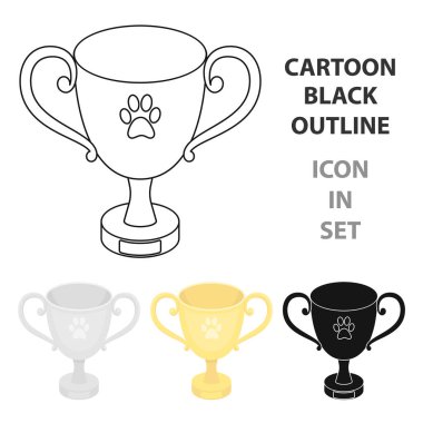 Köpek ödül vektör simge karikatür tarzı web için