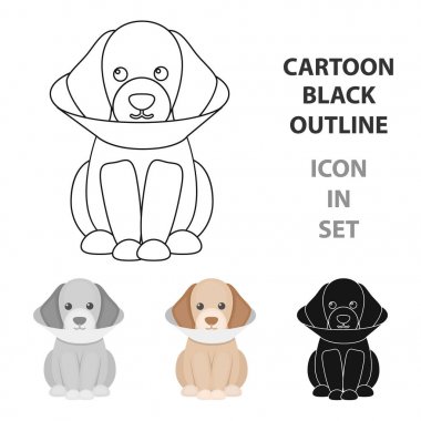 Hasta köpek vektör simge karikatür tarzı web için