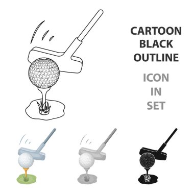 Bir golf turnuvası kazanan Kupası. Golf Kulübü tek simge siyah stil vektör simge stok çizim web içinde.