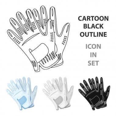 Golf eldiven. Golf Kulübü tek kutsal kişilerin resmi içinde karikatür tarzı vektör simge stok çizim web.