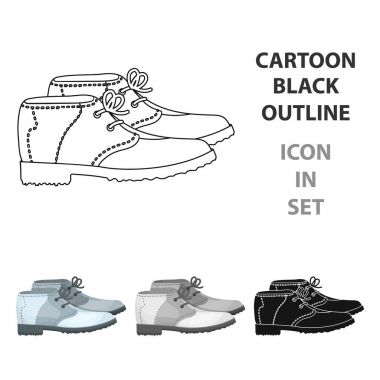 Golf ayakkabıları. Golf Kulübü tek kutsal kişilerin resmi içinde karikatür tarzı vektör simge stok çizim web.