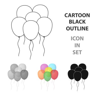 Renkli inable topları. Resimde çizgi film tarzı vektör simge hisse senedi simgesi tek parti ve partiler.