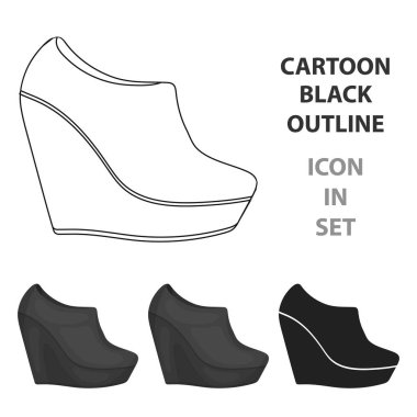 Beyaz arka plan üzerinde izole karikatür tarzı kama patik simgesini. Ayakkabı sembol stok vektör çizim.