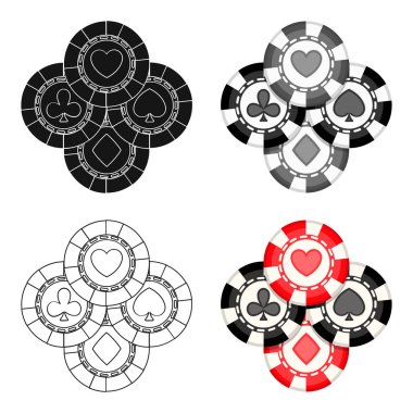 Cips karikatür tarzı simgesinde tek. Cips web simge stok tasarlamak vektör.