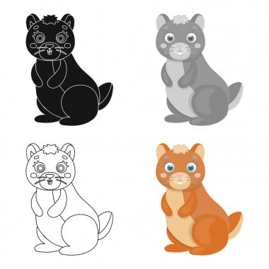 Kanguru, karikatür tarzı tek simge. Kanguru, vektör simge stok çizim web.