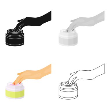 Karikatür tarzı krem ve tek bir simge. Krema, vektör simge stok çizim web.