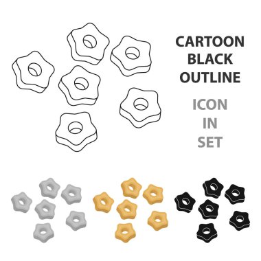 Beyaz arka plan üzerinde izole karikatür tarzı Stelline makarna simgesini. Makarna sembol stok tür illüstrasyon vektör.