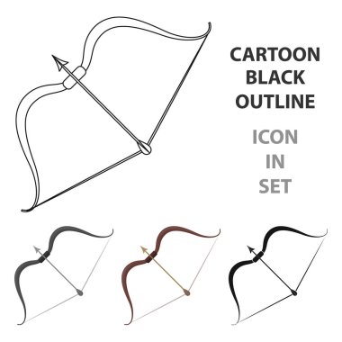 Viking yay simgesi beyaz arka plan üzerinde izole karikatür tarzı. Vikingler sembol stok vektör çizim.