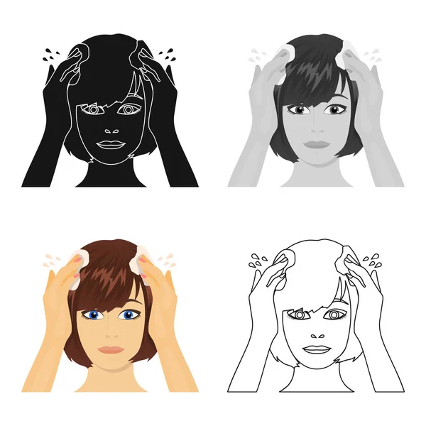 Frisur einzigen Symbol in cartoon style.hairstyle, Vektor-Symbol Stock Illustration web. — Stockvektor