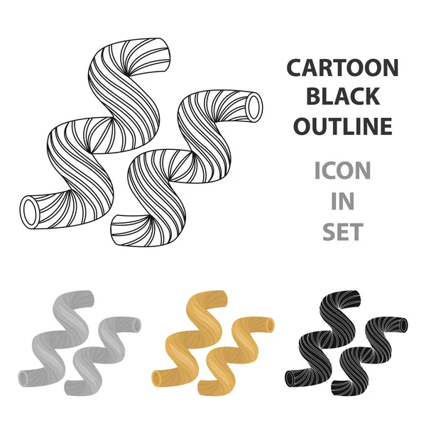 Fırıncı makarna simgesi beyaz arka plan üzerinde izole karikatür tarzı. Makarna sembol stok tür illüstrasyon vektör.