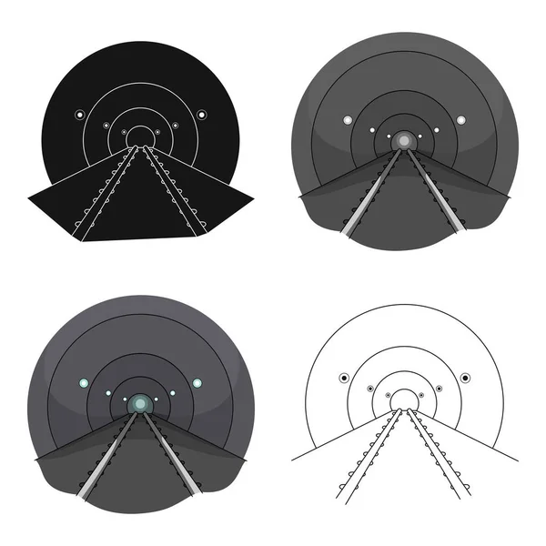 Túnel, ícone único no estilo dos desenhos animados.Túnel, símbolo vetorial ilustração web . — Vetor de Stock