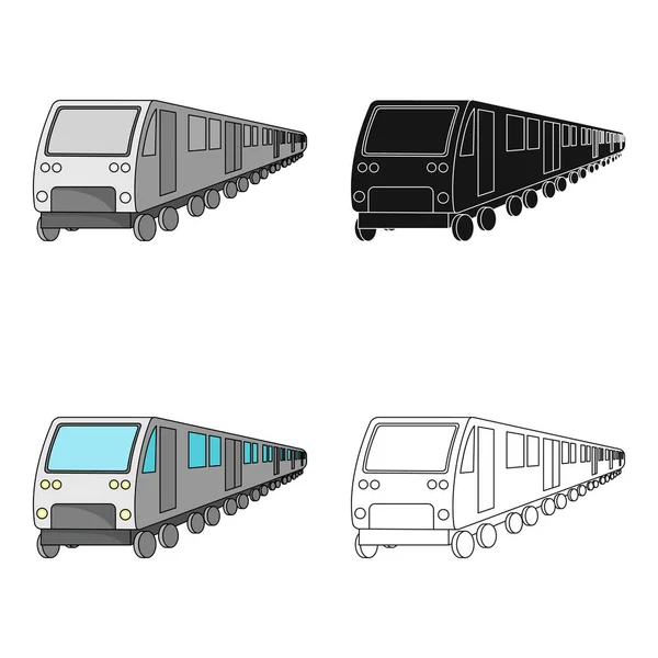 Trein, één pictogram in cartoon stijl. Trein, vector symbool stock illustratie web. — Stockvector