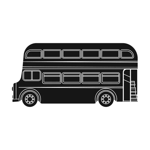 Passagierbus einzelnes Symbol im schwarzen Stil für design.car Wartung Station Vektor Symbol Stock Illustration Web. — Stockvektor