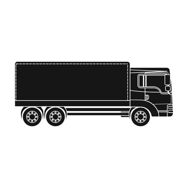 Güterwagen einzelnes Symbol im schwarzen Stil für design.car Wartung Station Vektor Symbol Stock Illustration Web. — Stockvektor