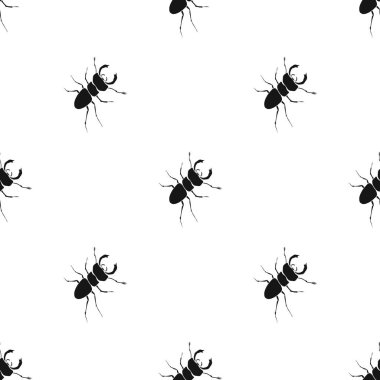 Beetle, arthropodous böcek. Bir böceği pençeleri olan tek simge siyah stil vektör simge stok izometrik çizimde Web.