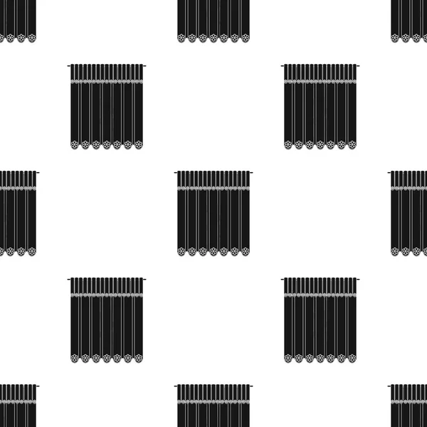 Gordijnen, één pictogram in zwarte stijl. Gordijnen vector symbool stock illustratie web. — Stockvector