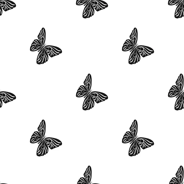 Kupu-kupu dengan sayap berwarna. Ikon tunggal kupu-kupu serangga dalam gaya hitam simbol vektor stok isometrik ilustrasi web . - Stok Vektor