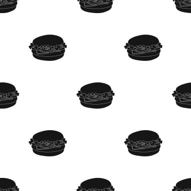 Çizburger, tek simge siyah stil. Çizburger, vektör simge stok çizim web.