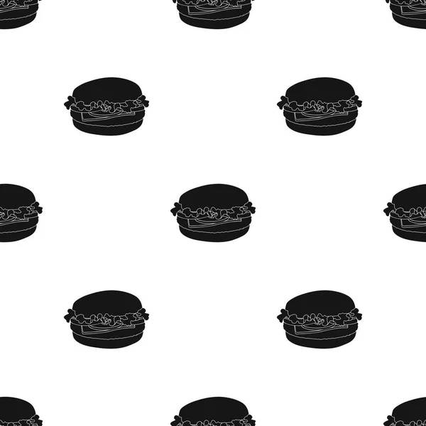 Cheeseburger, icône unique en noir style.Cheeseburger, symbole vectoriel illustration web . — Image vectorielle