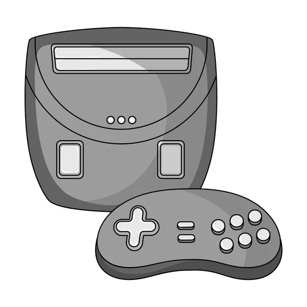 Ícone único do console do jogo no estilo monocromático para a ilustração da correia fotorreceptora do símbolo da estação de manutenção do design.Car . — Vetor de Stock