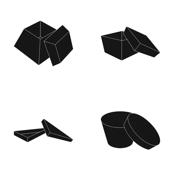 Caixa, recipiente, pacote e outro ícone da web em estilo preto.Caso, shell, quadro, ícones na coleção de conjuntos . — Vetor de Stock