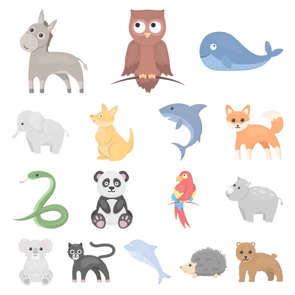 Eine unrealistische Animal-Cartoon-Ikone in Set-Kollektion für das Design. Spielzeug Tiere Vektor Symbol Stock Web Illustration. — Stockvektor