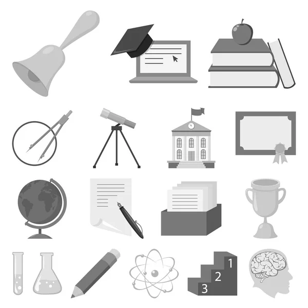 Школа и образование монохромные иконы в коллекции наборов для design.College, оборудование и аксессуары векторные символы иконок веб-иллюстрации . — стоковый вектор