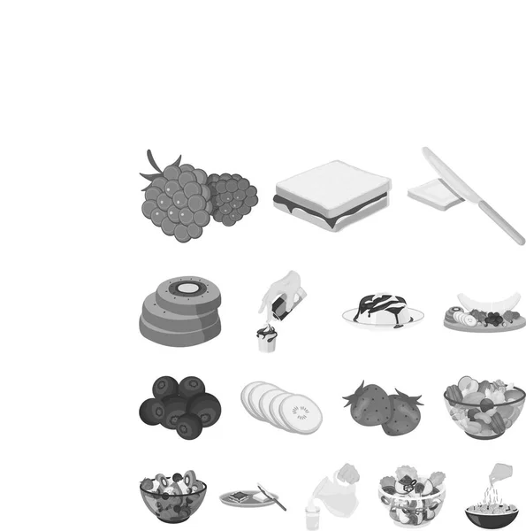 Postres fragantes iconos monocromáticos en la colección de conjuntos para el diseño. Alimentación y dulzura vector símbolo stock web ilustración . — Vector de stock