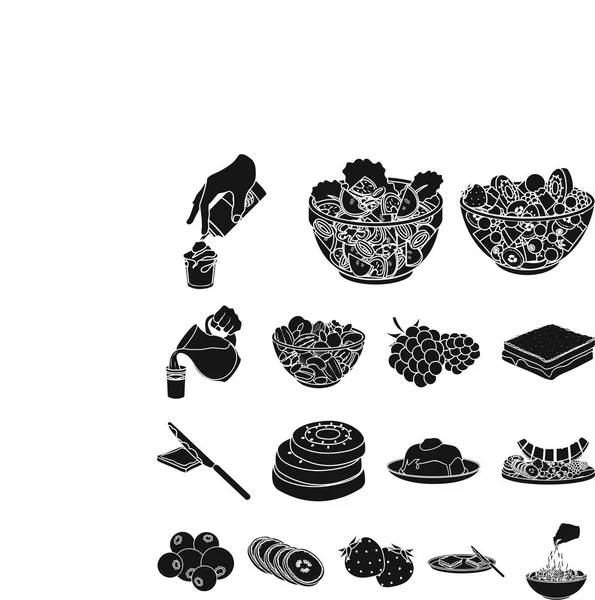 Sobremesa ícones pretos perfumados na coleção de conjuntos para design. Alimentação e doçura vetor símbolo web ilustração . —  Vetores de Stock