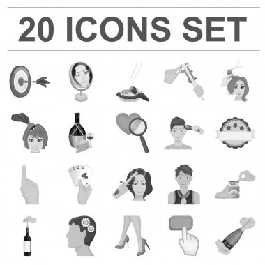 Set koleksiyonu tasarım için eller tek renkli simgelerle manipülasyon. El hareketi vektör simge stok web çizim.