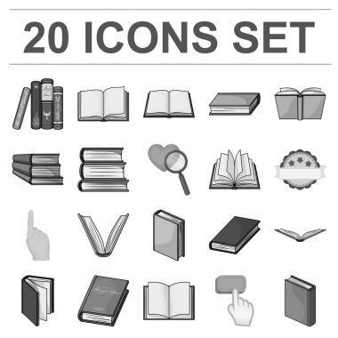 Set koleksiyonu tasarım için bağlama tek renkli Icons rezervasyon yaptırın. Basılı ürünler sembol stok web illüstrasyon vektör.