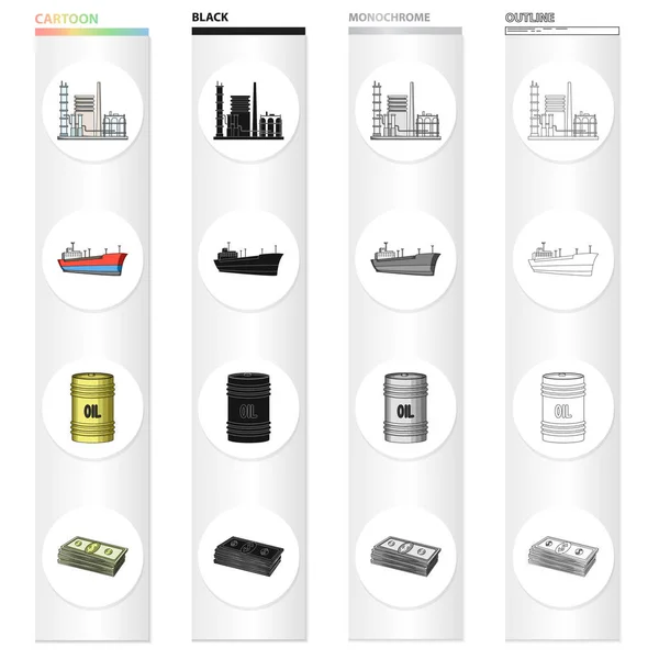 Oil, fire, machinery, and other web icon in cartoon style.Income, capital icons in set collection . — стоковый вектор