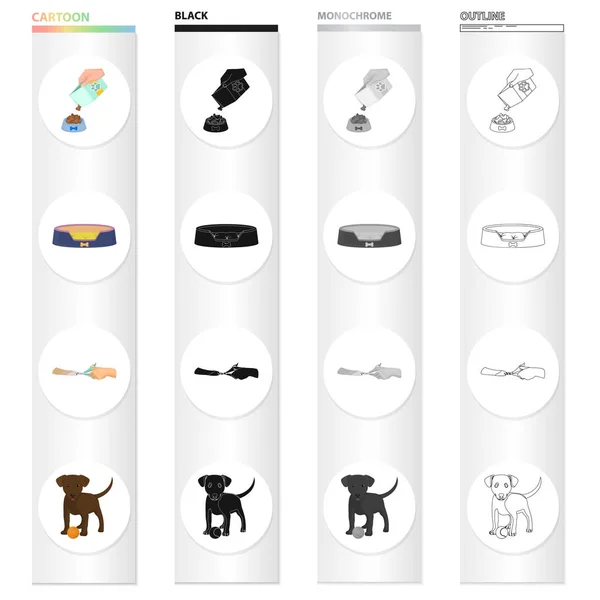 Lugar, sueño, perro, y otro icono de la web en el estilo de dibujos animado.play, Entrenamiento, hound iconos en la colección de conjuntos . — Vector de stock