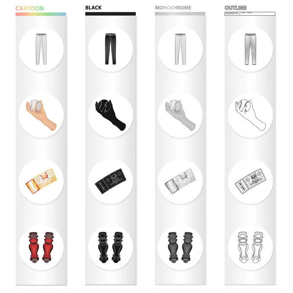 Byxor, kläder, sport och andra web-ikonen i tecknad stil. Attribut, kläder, klä ikoner i set samling. — Stock vektor