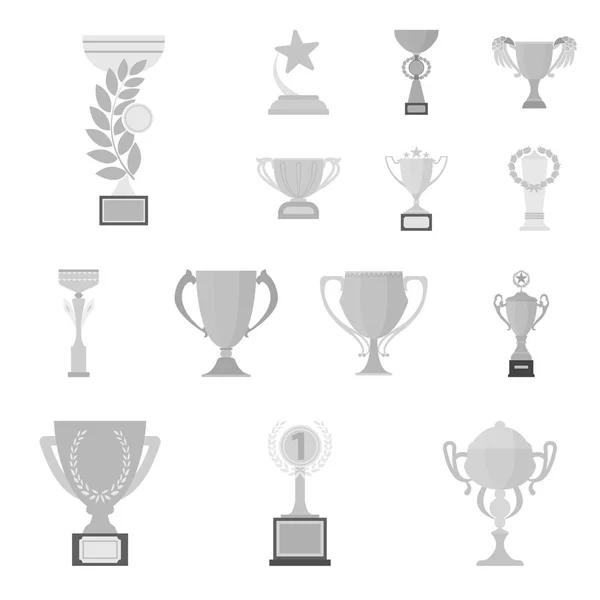 Copa de oro iconos monocromáticos en la colección de conjuntos para el diseño. Ganadores Copa vector símbolo stock web ilustración . — Vector de stock