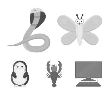 Bir gerçekçi olmayan tek renkli hayvan simgeler set koleksiyonu tasarım için. Oyuncak hayvanlar sembol stok web illüstrasyon vektör.